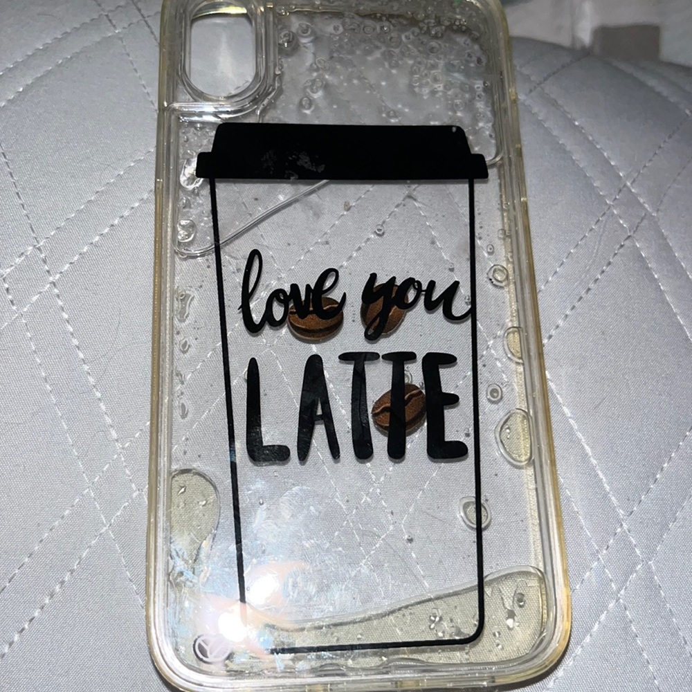iPhone XR liquid water coffee case